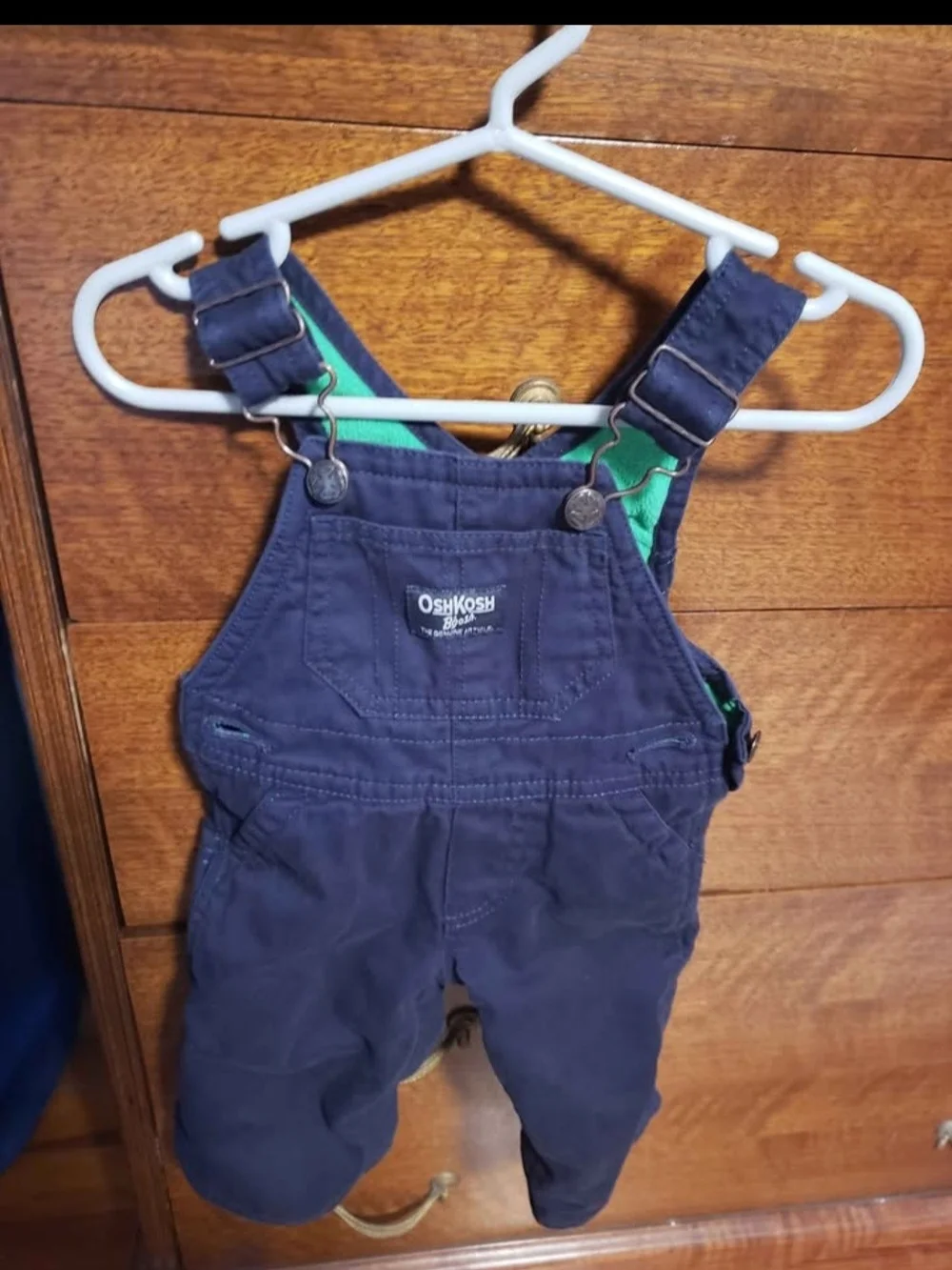 OshKosh B'gosh Dark Blue Baby Fleece Lined Overalls